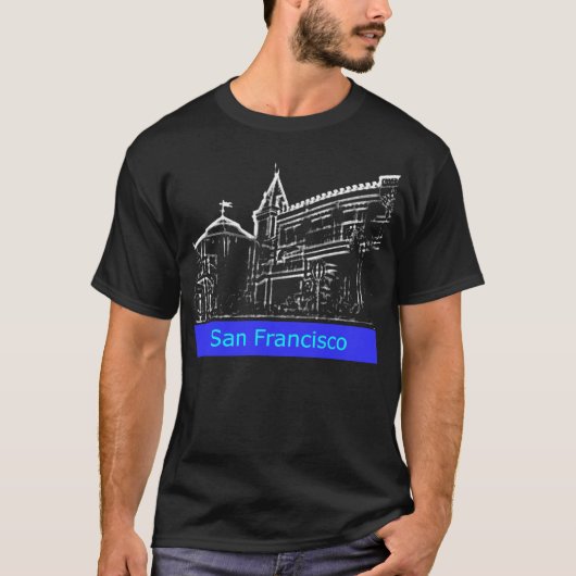 サンフランシスコ1986アートザズルスケッチ Tシャツ (正面)