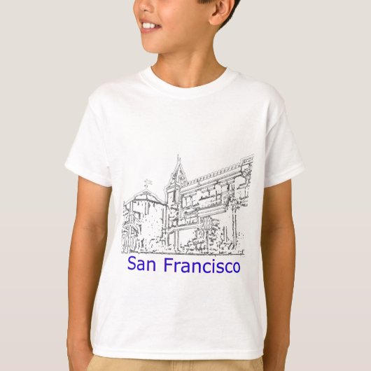 サンフランシスコ1986アートザズルスケッチ Tシャツ (正面)