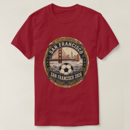 サンフランシスコ2026ゴールデンゲートフットボールバッジ Tシャツ