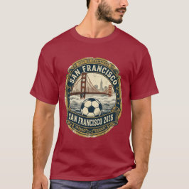 サンフランシスコ2026ゴールデンゲートフットボールバッジ Tシャツ