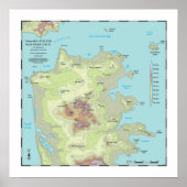 サンフランシスコ25ft海面上昇の地図 – 16x16 ポスター (正面)