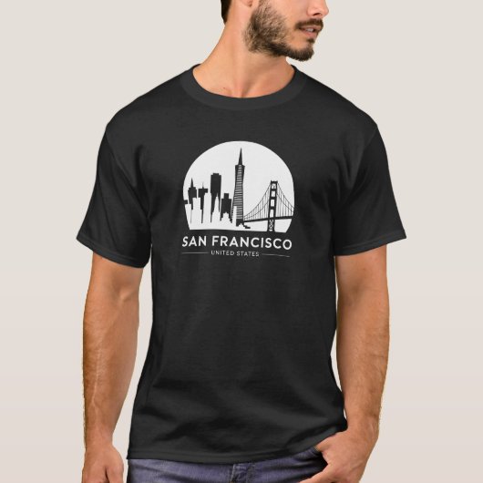 サンフランシスコ アメリカ スカイライン Tシャツ (正面)