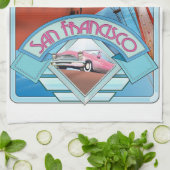 サンフランシスコ アメリカ 旅行ポスター キッチンタオル (折り畳み)