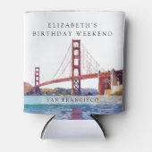 サンフランシスコ ウォータカラー バースデー ウィークエンド 缶クーラー (正面)