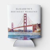 サンフランシスコ ウォータカラー バースデー ウィークエンド 缶クーラー (裏面)