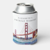 サンフランシスコ ウォータカラー バースデー ウィークエンド 缶クーラー (缶裏面)
