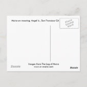 サンフランシスコ,エンジェル島,係留のモイラ ポストカード (裏面)