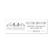 サンフランシスコ |カスタム住所のインク入力スタンプ セルフインキングスタンプ (デザイン)