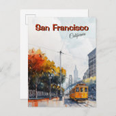 サンフランシスコ,カリフォルニアのヴィンテージ旅行 ポストカード (正面/裏面)