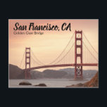 サンフランシスコ・カリフォルニアゴールデンゲートブリッジ ポストカード<br><div class="desc">サンセットでのサンフランシスコのゴールデンゲートブリッジ。北カリフォルニアのベイエリアの太平洋海。</div>