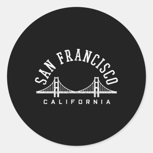 サンフランシスコ・カリフォルニアゴールデンゲートブリッジ ラウンドシール (正面)