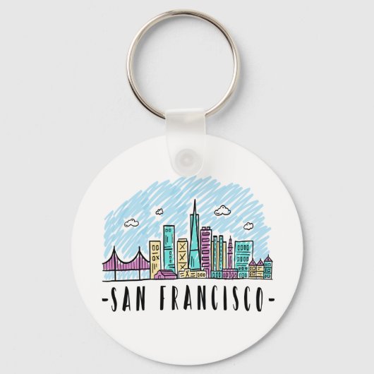 サンフランシスコ・カリフォルニアゴールデンゲートブリッジUSA キーホルダー (正面)