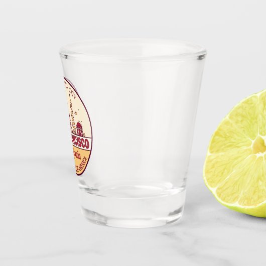 サンフランシスコ・カリフォルニアシティスカイラインエンブレム ショットグラス (右)