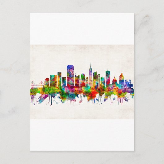 サンフランシスコ・カリフォルニアスカイライン シーズンポストカード (正面)