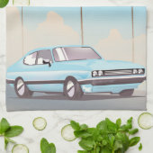 サンフランシスコ・カリフォルニアトロピカルトラベルポスター キッチンタオル (折り畳み)