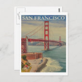 サンフランシスコ・カリフォルニアヴィンテージ旅行 ポストカード (正面/裏面)