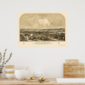 サンフランシスコ，カリフォルニア州パノラママップ – 1851 ポスター (キッチン)