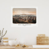 サンフランシスコ，カリフォルニア州パノラママップ – 1860 ポスター (キッチン)