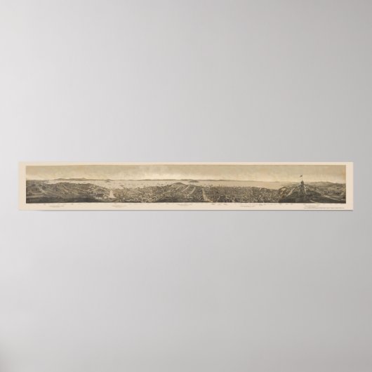 サンフランシスコ,カリフォルニア州パノラママップ – 1862 ポスター (正面)