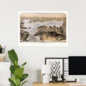 サンフランシスコ，カリフォルニア州パノラママップ – 1876 ポスター (ホームオフィス)