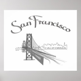 サンフランシスコ，カリフォルニア州 – グレー ポスター