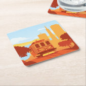 サンフランシスコ,カリフォルニア州 – ザシティバイザベイ スクエアペーパーコースター (アングル)