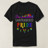 サンフランシスコ・カリフォルニア州LGBTQiA+プライド月報 Tシャツ (デザイン正面)