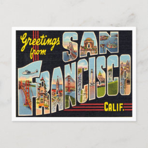 サンフランシスコ,カリフォルニア旅行からの挨拶 ポストカード