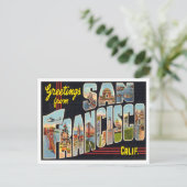 サンフランシスコ，カリフォルニア旅行からの挨拶 ポストカード (スタンド正面)