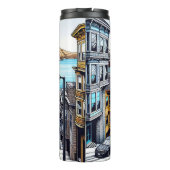 サンフランシスコ，カリフォルニア漫画ブックスタイルアート タンブラー (裏面)