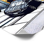 サンフランシスコ,カリフォルニア漫画ブックスタイルアート ポスター (角)