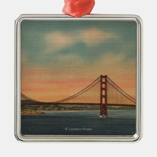 サンフランシスコ、カリフォルニア2 メタルオーナメント (正面)