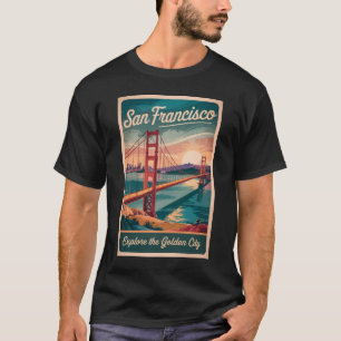 サンフランシスコ カリフォルニア ゴールデンゲートブリッジ 旅行 Tシャツ