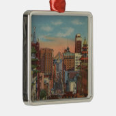 サンフランシスコ、カリフォルニア-上がるケーブル・カー メタルオーナメント (右)