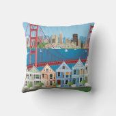 サンフランシスコ、カリフォルニア|湾による都市 クッション (裏面)