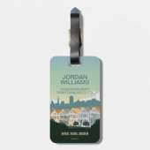 サンフランシスコ、カリフォルニア-郵便はがきの列 ラゲッジタグ (裏面縦)