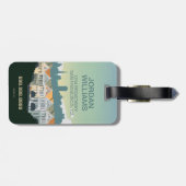 サンフランシスコ、カリフォルニア-郵便はがきの列 ラゲッジタグ (裏面横)