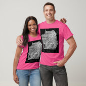 サンフランシスコ カリフォルニア CA 市街地図 モノクロ Tシャツ (ユニセックス)