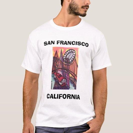 サンフランシスコ、カリフォルニア Tシャツ (正面)