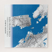 サンフランシスコ・カリフォルニアUSAトラベルシティマップ ジグソーパズル (横)