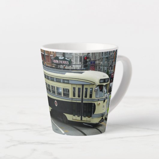 サンフランシスコ ケーブルカー カフェラテマグ (右アングル)
