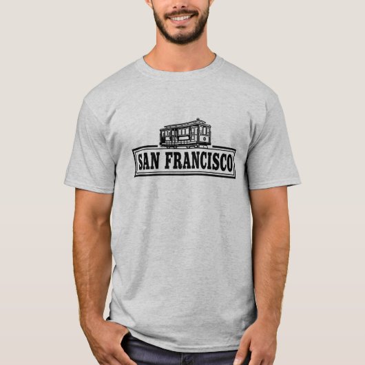 サンフランシスコ ケーブルカー カリフォルニア Tシャツ (正面)