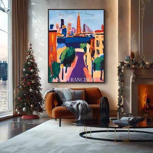 サンフランシスコ・ゴールデンゲートとフォヴィストの通り ポスター