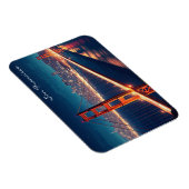 サンフランシスコ・ゴールデンゲートブリッジナイトのはがき マグネット (右側)