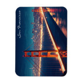 サンフランシスコ・ゴールデンゲートブリッジナイトのはがき マグネット (縦)