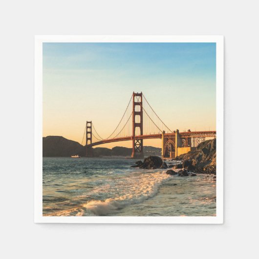 サンフランシスコ・ゴールデンゲートブリッジ スタンダードカクテルナプキン (正面)