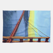 サンフランシスコ – ゴールデンゲート – ブリッジ キッチンタオル (横)