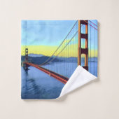 サンフランシスコ – ゴールデンゲート – ブリッジ バスタオルセット (ウォッシュタオル)
