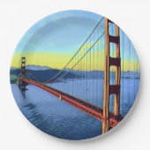 サンフランシスコ – ゴールデンゲート – ブリッジ ペーパープレート (正面)