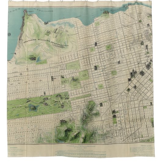 サンフランシスコ シャワーカーテン (正面)